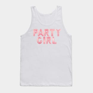 Party Girl Rose Gold Foil Balloons Fun Chic College Dorm Vibes Tank Top